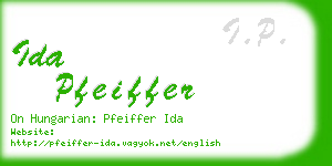 ida pfeiffer business card